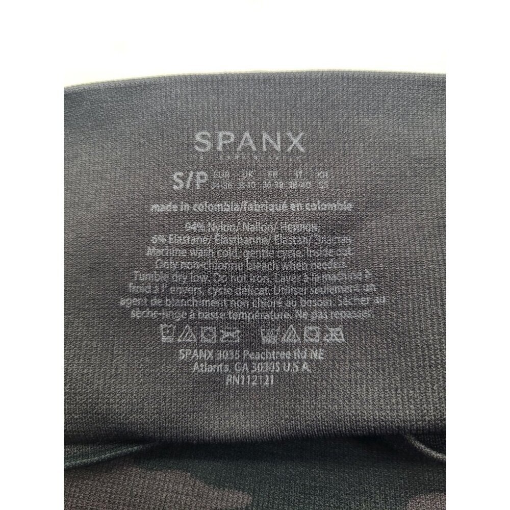 Spanx Look At Me Now Seamless Leggings Camo gray black SZ S FL3515 shaping - Picture 6 of 7